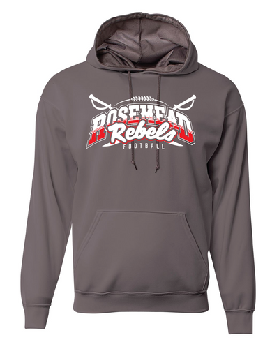 ROSEMEAD REBELS - 2024 GRADIENT STYLE CHAR PERFORMANCE FLEECE HOOD - CHARCOAL
