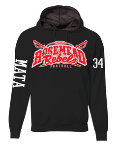 ROSEMEAD REBELS - 2025 PERFORMANCE FLEECE HOOD - BLACK