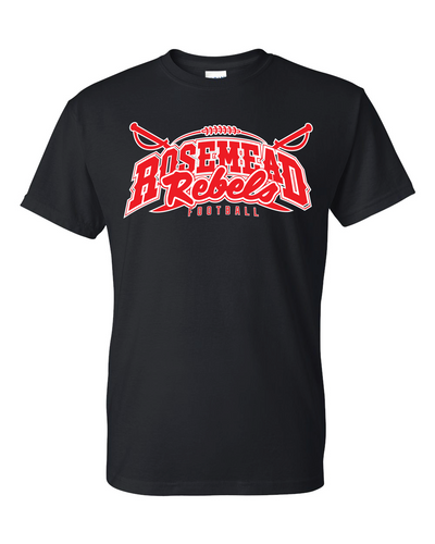 ROSEMEAD REBELS -  2025 - BLACK- COTTON TEE SHIRT
