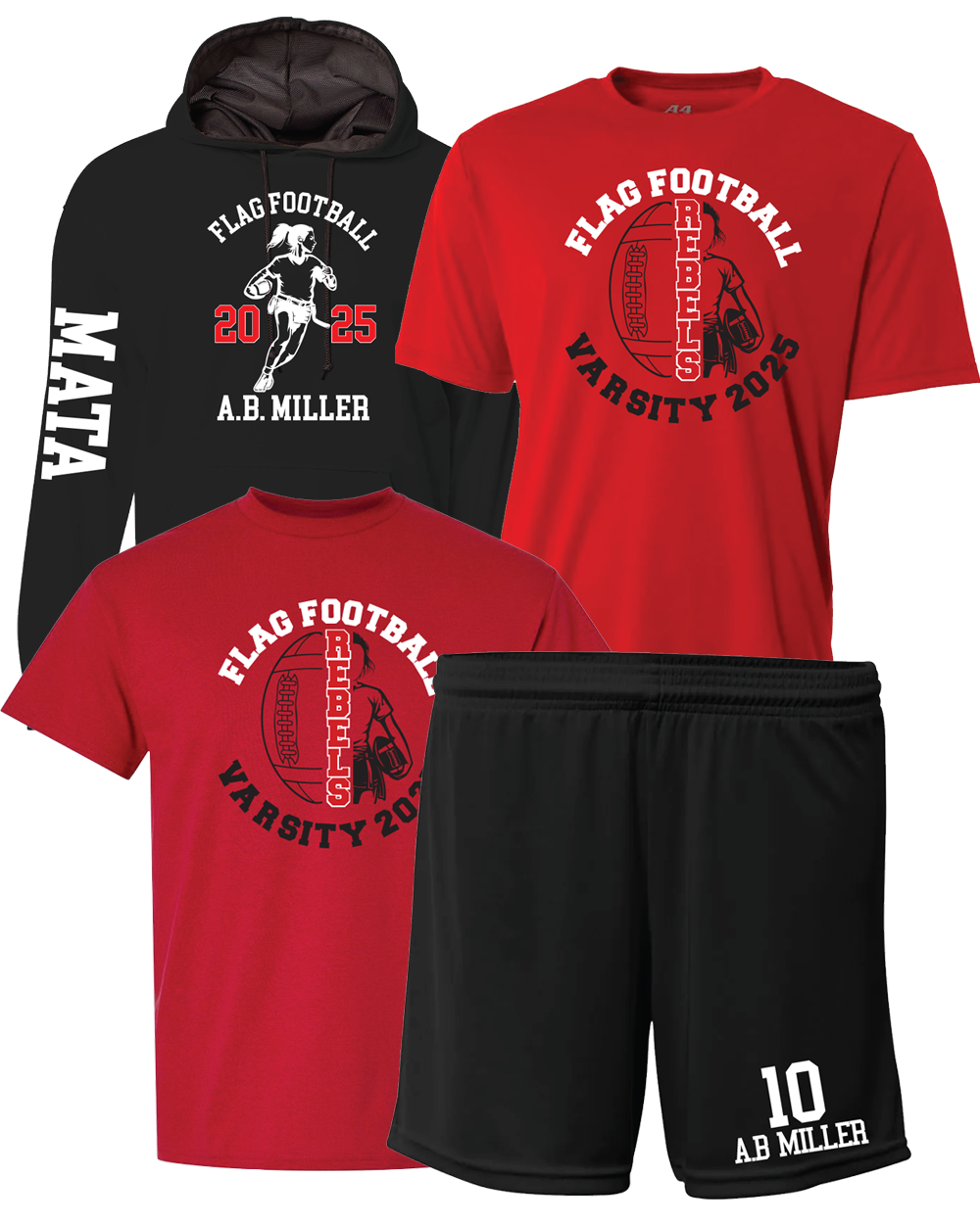 AB MILLER FLAG REBELS TEAM 2025 - COMBO PACKAGE - GIRLS FLAG TEAM