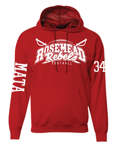 ROSEMEAD REBELS - 2025 PERFORMANCE FLEECE HOOD - RED