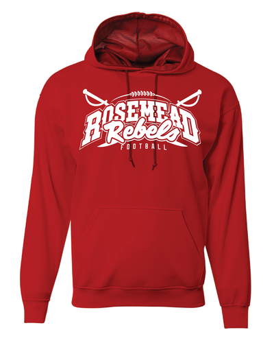 ROSEMEAD REBELS - 2025 PERFORMANCE FLEECE HOOD - RED