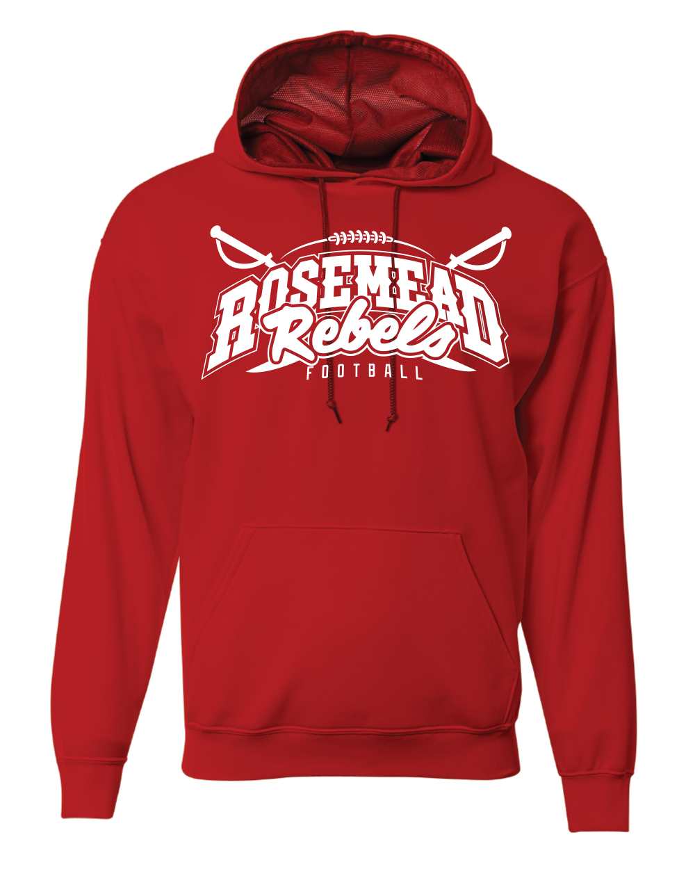 ROSEMEAD REBELS - 2025 PERFORMANCE FLEECE HOOD - RED
