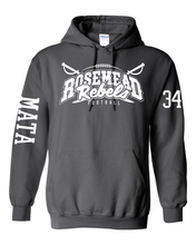 Load image into Gallery viewer, COACH CEA FLAG TEAM 2025 ONLY -ROSEMEAD REBELS - COTTON CHARCOAL GRAY HOOD WITH ROSTER