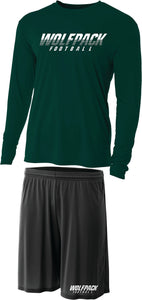 COACHES INDIVIDUAL PACKS -  GREEN TOP/ BLACK SHORTS