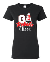 Load image into Gallery viewer, Rebels Cheer GO Rebels - Black Tshirt - Cotton Shirt