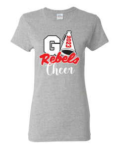 Rebels Cheer GO Rebels - Sports Gray Tshirt - Cotton Shirt