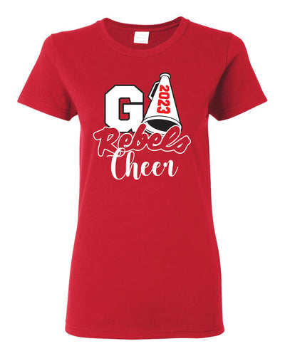 Rebels Cheer GO Rebels - RED Tshirt - Cotton Shirt