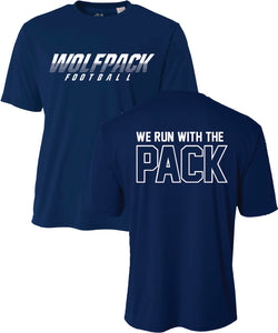 Drifit Crewneck - Navy Shirt- We Run With The Pack