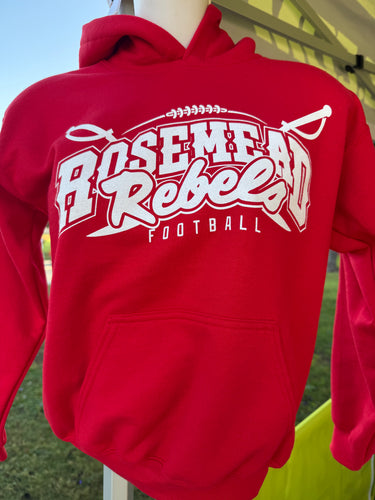 COACH CEA FLAG TEAM 2025 ONLY -ROSEMEAD REBELS - COTTON RED HOOD WITH ROSTER