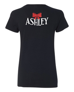 ROSEMEAD REBELS - 2025 - CHEER GLITTER - BLACK SHIRT - RED GLITTER