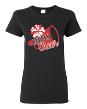 Load image into Gallery viewer, ROSEMEAD REBELS - 2025 - CHEER GLITTER - BLACK SHIRT - RED GLITTER