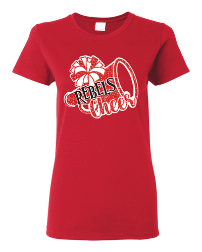 ROSEMEAD REBELS - 2025 - CHEER GLITTER - RE SHIRT - RED GLITTER