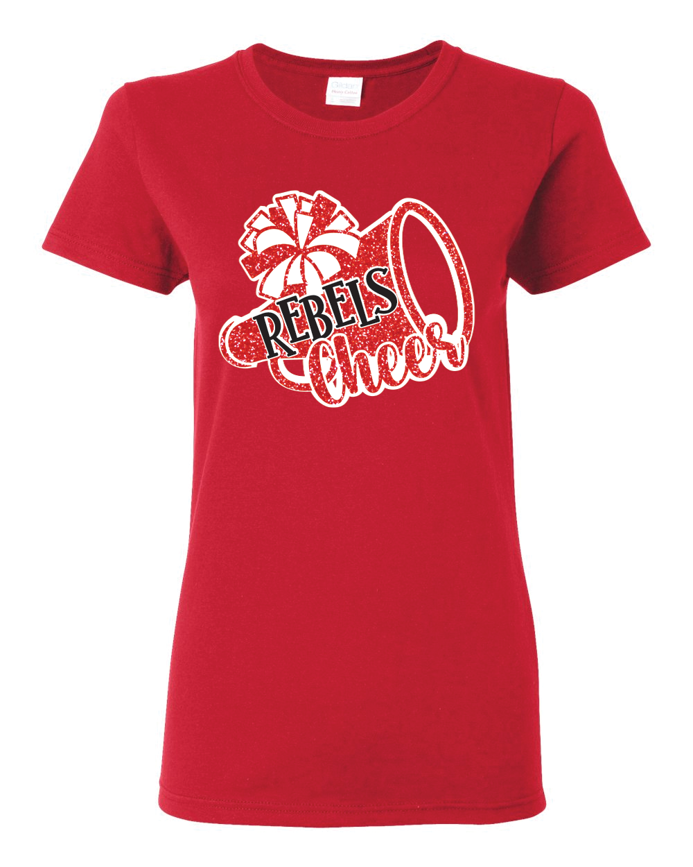 ROSEMEAD REBELS - 2025 - CHEER GLITTER - RE SHIRT - RED GLITTER