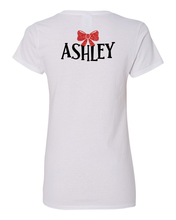 Load image into Gallery viewer, ROSEMEAD REBELS - 2025 - CHEER GLITTER - WHITE SHIRT - RED GLITTER