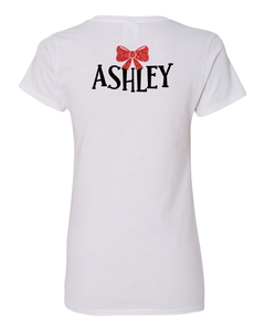 ROSEMEAD REBELS - 2025 - CHEER GLITTER - WHITE SHIRT - RED GLITTER