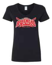 Load image into Gallery viewer, ROSEMEAD REBELS NEW 2025 LOGO/ VNECK / BLACK / GILDAN WOMEN CUT