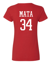 Load image into Gallery viewer, ROSEMEAD REBELS NEW 2025 LOGO/ VNECK / RED / GILDAN WOMEN CUT