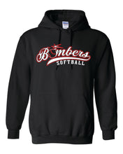 Load image into Gallery viewer, BOMBERS SOFTBALL -HOODED REGULAR COTTON 100%  - BLACK