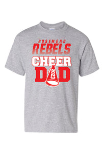 Rebels Cheer DAD - Sports Gray Tshirt - Cotton Shirt