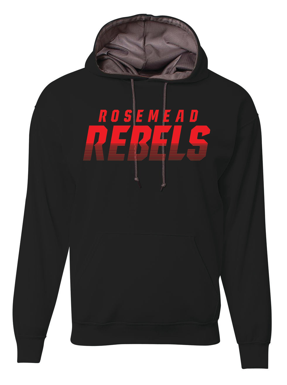 ROSEMEAD REBELS - 2023 Season DRIHOOD - BLACK - PERFORMANCE FLEECE