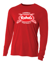Load image into Gallery viewer, REBELS LONG SLEEVE - RED- OPTION OF COTTON OR DRIFIT SHIRT - OG LOGO