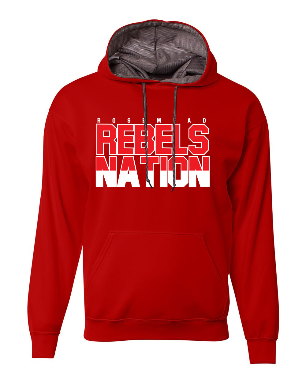ROSEMEAD REBELS - REBELS NATION DRIHOOD - RED - PERFORMANCE FLEECE