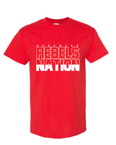ROSEMEAD REBELS -  REBELS NATION - RED -- COTTON SHIRT /COTTON TSHIRT CREWNECK